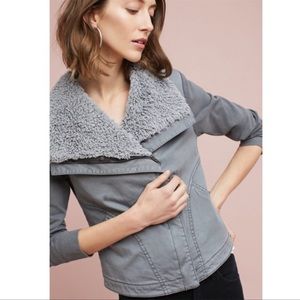Anthropologie Marrakech Gray Moto Jacket